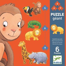 Djeco Progressive Puzzle - Marmoset & Friends
