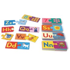 eeBoo Educational Puzzle Pairs - Alphabet & Numbers (36 Pairs)