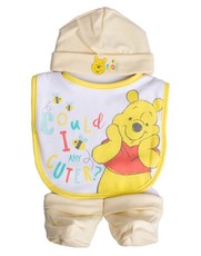 3 Piece Beanie, Bib & Booties Set Winnie The Pooh