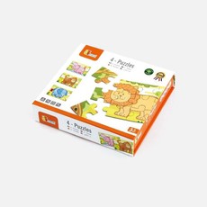 Viga Wooden Jungle 4-Puzzle Box