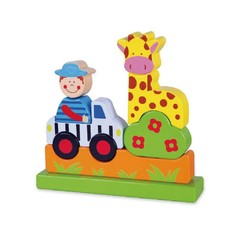 Viga Wooden Magnetic 3D Puzzle - Zoo