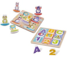 ABC 123 & Safari Chunky Puzzle Set