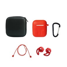 5-in-1 Headphone Accessory Set Compatible with AirPods - Red