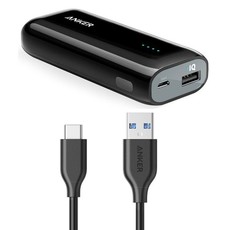 Anker Astro E1 5200mAh Power Bank + Anker 3ft USB-C To USB 3.0 Cable