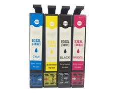 CT Compatible Epson Ink Combo Pack 36 XL (B, C, M, & Y)