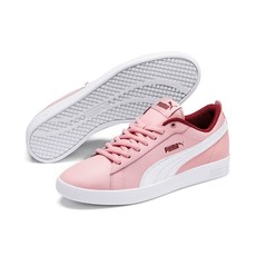 Puma Women's Smash V2 L Tennis Inspired Shoes - Pink/White