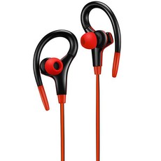 Canyon Stereo Sports Earphone with Microphone - Red