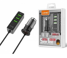 Ldnio C61 4 Port USB Fast Charger Car Charger