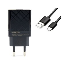 Moxom MX-HC22 Dual USB Fast Charger + Type-C Cable for Samsung, Huawei…