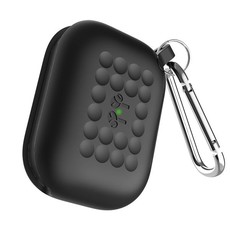 Silicone Protective Cover Compatible with AirPods Pro with Keychain-Black