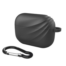 Soft Silicone Protective Cover Compatible with Apple AirPods Pro-Black