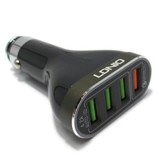 LDNIO 4 Port 6.6A Car Charger with USB Cable