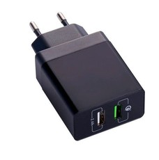 TUFF-LUV Qualcomm Quick Charge 3.0 2-Port USB wall plug Charger