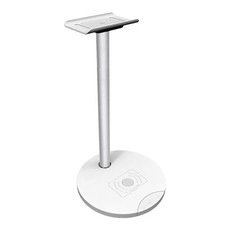 Wireless Charging Dock with Headphone Stand - White