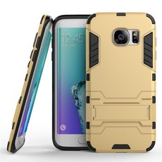 2 in 1 ShockProof Stand Case for Samsung Galaxy S7 Edge - Gold