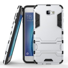 2 in 1 Shockproof Stand Case for Samsung J7 Prime - Silver