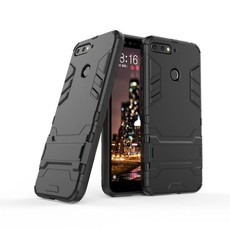 2-in-1 Dual Shockproof Case for Huawei Y6 2018 - Black