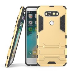 2-in-1 Hybrid Dual Shockproof Stand Case for LG V20 - Gold