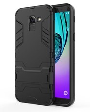 2-in-1 Hybrid Dual Shockproof Stand Case for Samsung J6 Black