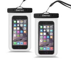 Ökotec - Universal Waterproof Case Phone Dry Bag Pouch - Clear - 2 Pack