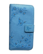 Bling Divine PU Leather Book Flip Cover Apple iPhone 7/7s - L. Blue