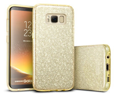 Bling Sparkle Glitter Slim TPU Back Cover for Samsung Galaxy S8 - Gold