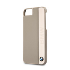 BMW - Signature Alu & Taupe Leather Hard Case for iPhone 7 - Black