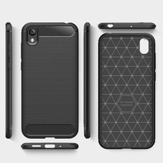 Carbon Style Rugged case for Huawei Y5 2019 -Black