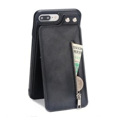 Card Slot Case with Zipper for iPhone 8 Plus & 7 Plus