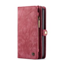 Detachable Magnetic Leather Phone Case & Wallet for Huawei P20 - Red