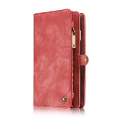 Detachable Magnetic Leather Phone Case & Wallet For iPhone 7/8 Plus - Red