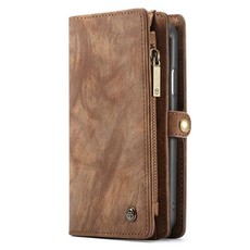 Detachable Magnetic Leather Phone Case & Wallet for iPhone XR - Brown