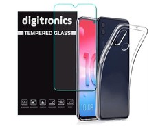 Digitronics Tempered Glass and Protective Clear Case for Honor 10 Lite