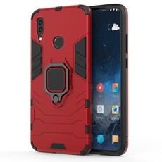 Dual Shockproof Tiger Armor Case for Huawei P Smart 2019 Red