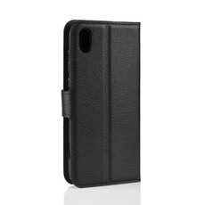 Essentials Leather Case & Stand for Huawei Y5 2019 Black