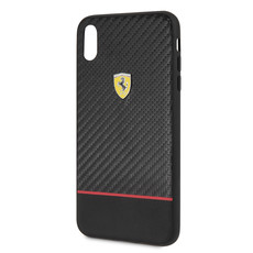 Ferrari - On Track PU Rubber Bi Material for iPhone XS MAX - Black