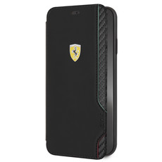 Ferrari - On Track PU Rubber Soft Touch Carbon for iPhone XS MAX