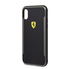 Ferrari - Sf Racing Shield Printed Carbon Effect for iPhone X - Black