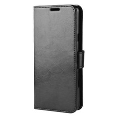 Flip Leather Cover With Card Slots & Wallet for LG G7 Fit Black