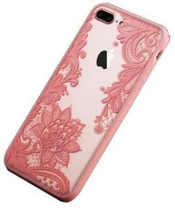 Funki Fish Floral Lace Henna Cover for iPhone 7 - Pink