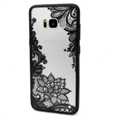 Funki Fish Floral Lace Henna Cover for Samsung Galaxy S10 - Black