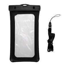 GoVogue IPX8 Floating Waterproof Pouch for Phones & Valuables - Black