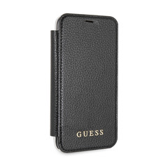 Guess - Iridescent Booktype Case for iPhone X - Black