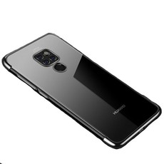 Huawei Mate 20 Transparent Electroplated Cover - Black Frame