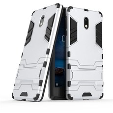 2 in 1 Shockproof Stand Case for Nokia 3 - Silver