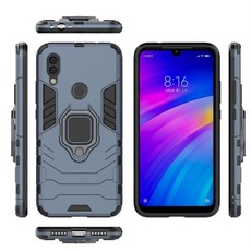 Kickstand Ring Stand Tiger Armor for Xioami Redmi 7 Navy