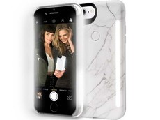 LuMee DUO for iPhone 8 - White Marble