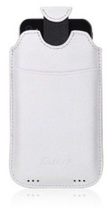 LUXA2 Pocket Case for iPhone 4 - White Leather