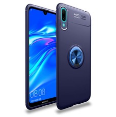 Magnetic Kickstand Gel Rubber Stand Case For Huawei Y7 Pro 2019 Navy