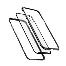 Magnetic tempered glass phone case for Apple iPhone XR